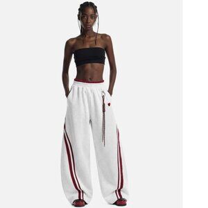 NWT Aelfric Eden Light Heathered Gray Baggy Barrel Sweatpants Sz M